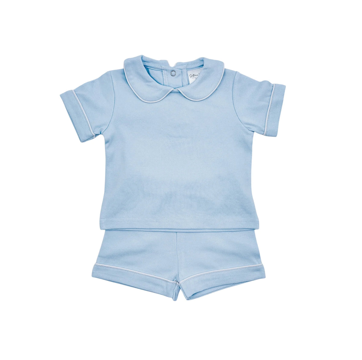 Peter Pan collar knit short set