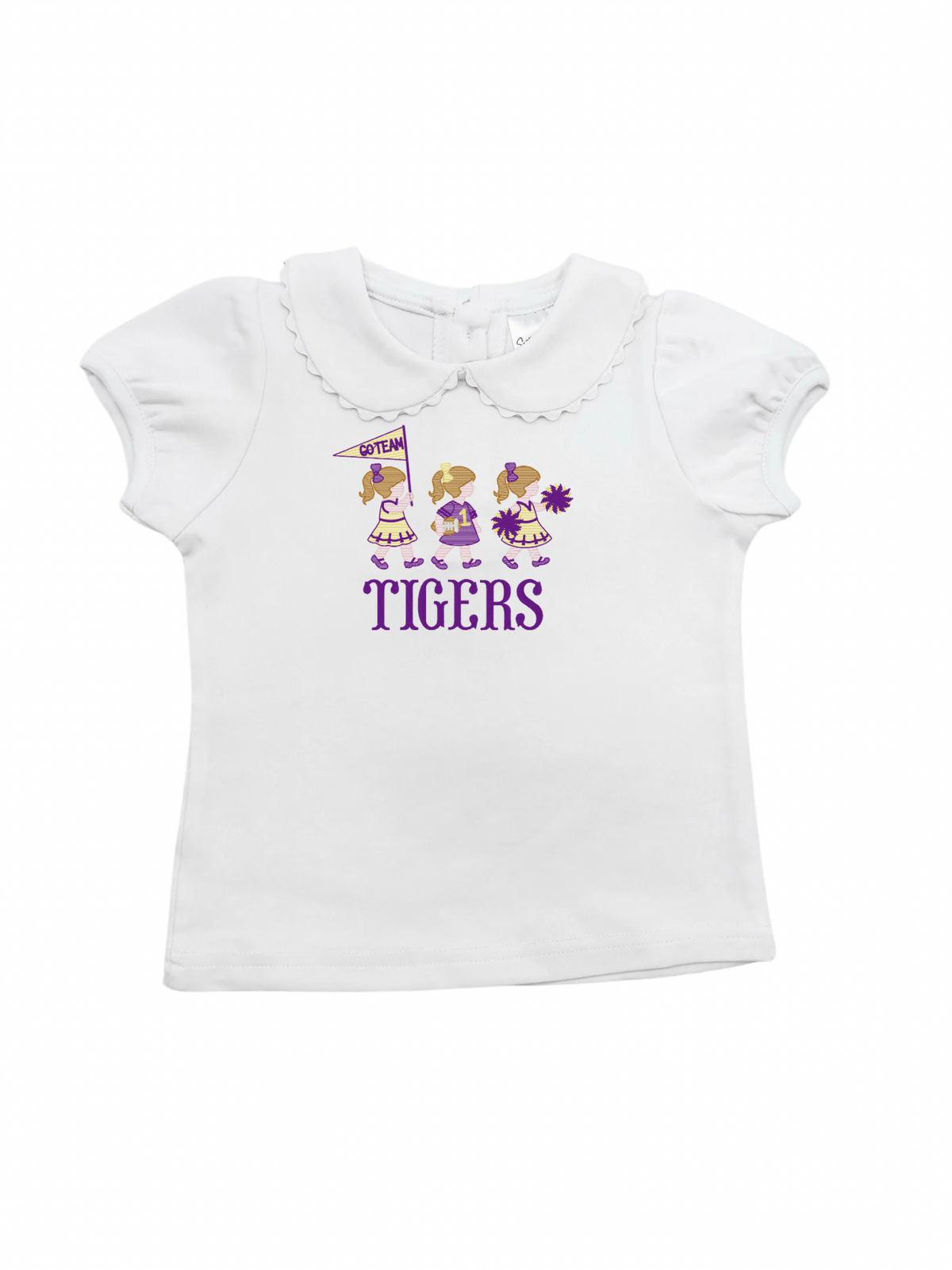 Girls gameday Peter Pan collar shirt