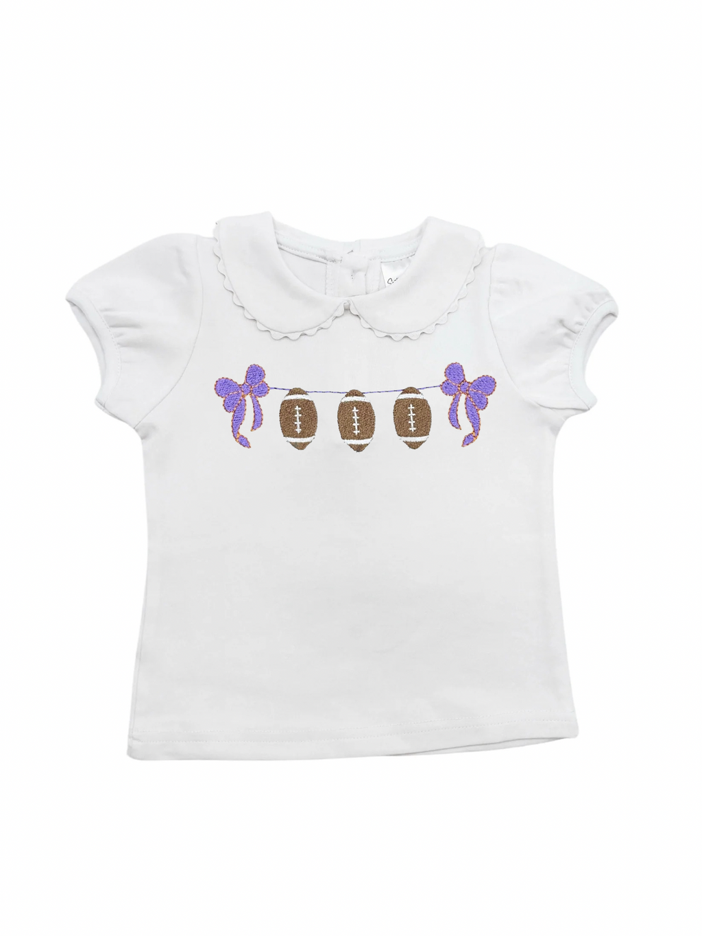 Girls gameday Peter Pan collar shirt