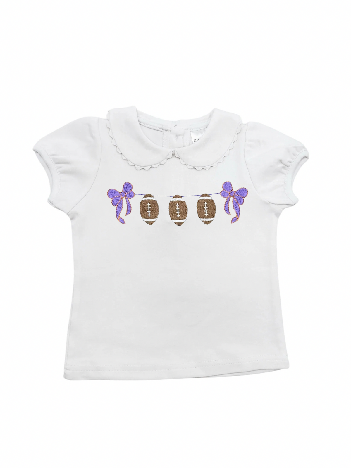 Girls gameday Peter Pan collar shirt