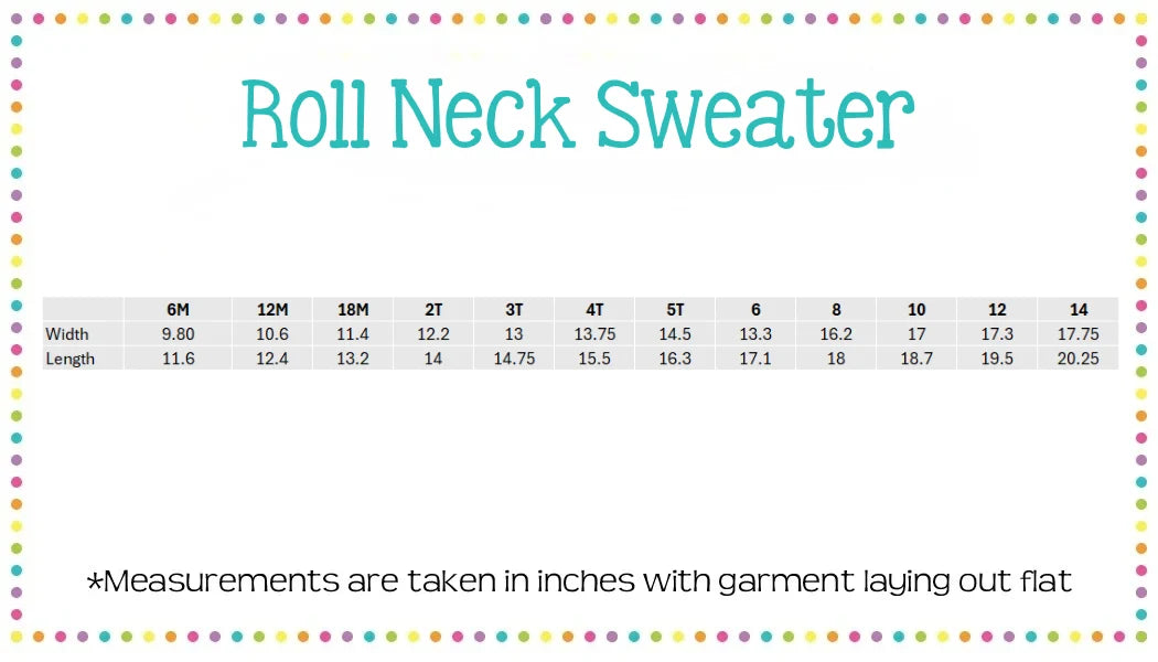 Personalized Rolled neck sweater